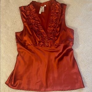 Heart Soul Orange Ruffled Blouse